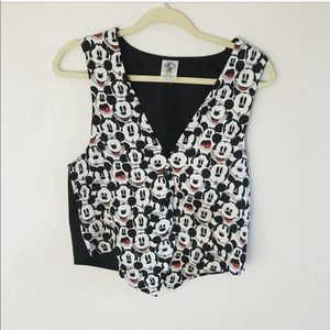 Vintage Women’s Disney Mickey Mouse all over print vest size S/M